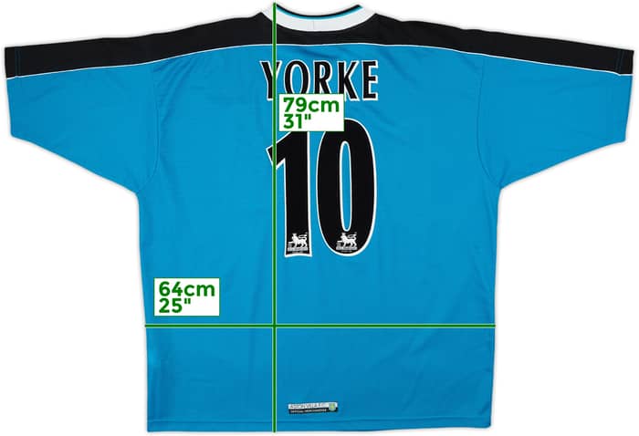 1998-99 Aston Villa Away Shirt Yorke #10 - 8/10 - (XXL)