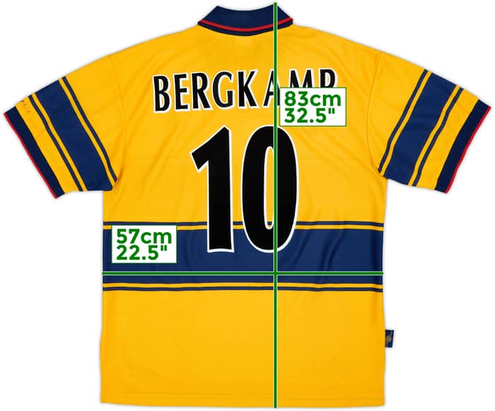 1997-99 Arsenal Away Shirt Bergkamp #10 - 6/10 - (L)