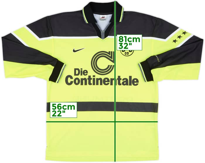 1997-98 Borussia Dortmund Player Issue Home L/S Shirt - 8/10 - (L)