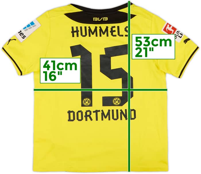 2013-14 Borussia Dortmund Home Shirt Hummels #15 - 7/10 - (S.Boys)