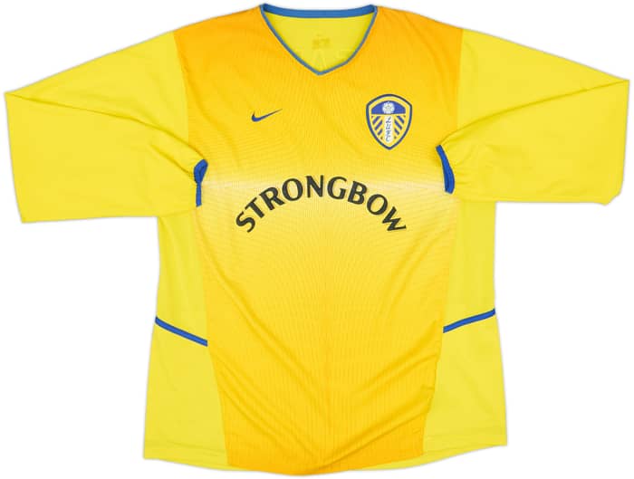 2002-03 Leeds United Camiseta de Manga Larga de Visitante Keane #7 - 8/10 - (L)