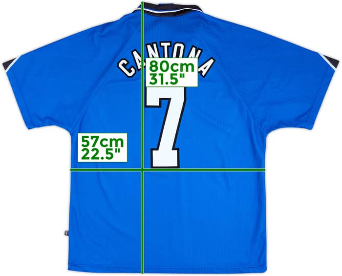 1996-98 Manchester United Third Shirt Cantona #7 - 8/10 - (XL)