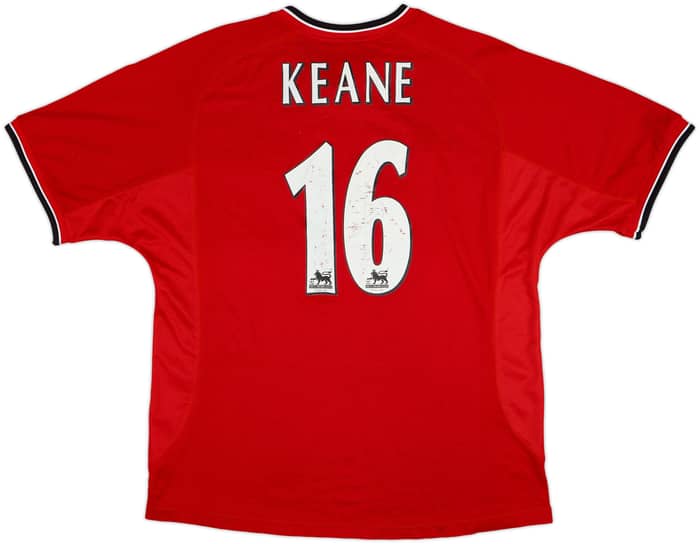 2000-02 Manchester United Home Shirt Keane #16 - 6/10 - (L)