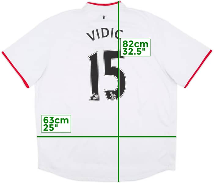 2012-14 Manchester United Away Shirt Vidic #15 - 7/10 - (XXL)