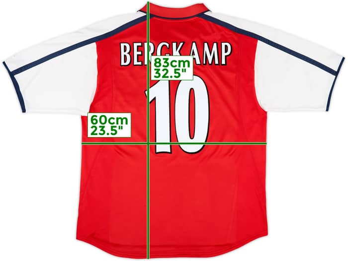 2000-02 Arsenal Home Shirt Bergkamp #10 - 8/10 - (XL)