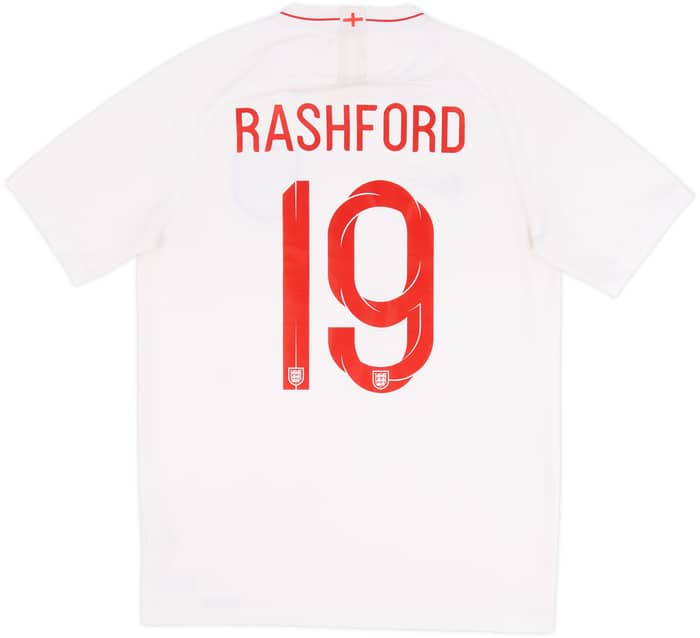 2018-19 England Home Shirt Rashford #19 - 7/10 - (M)