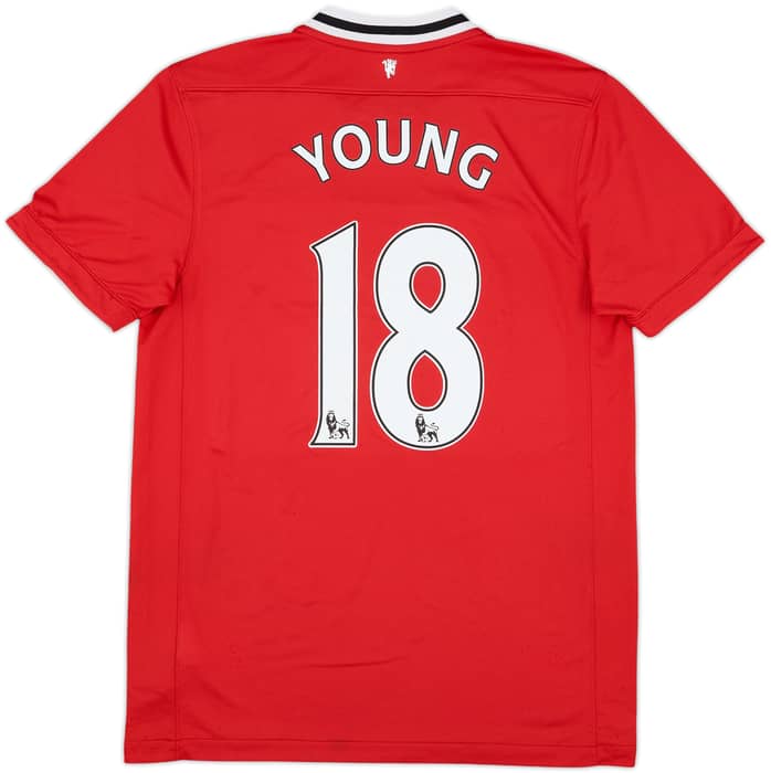 2011-12 Manchester United Home Shirt Young #18 - 8/10 - (M)