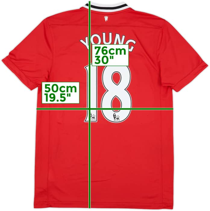 2011-12 Manchester United Home Shirt Young #18 - 8/10 - (M)