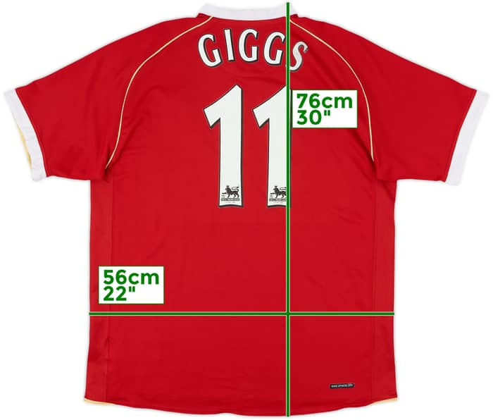 2006-07 Manchester United Home Shirt Giggs #11 - 6/10 - (L)
