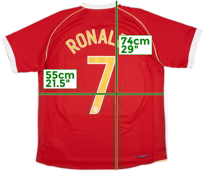 2006-07 Manchester United Camiseta de local Ronaldo #7 - 5/10 - (L)