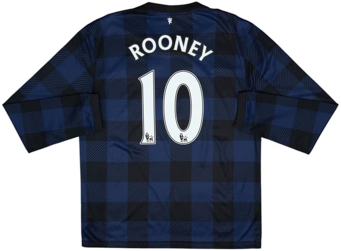 2013-14 Manchester United Away L/S Shirt Rooney #10 - 9/10 - (L)