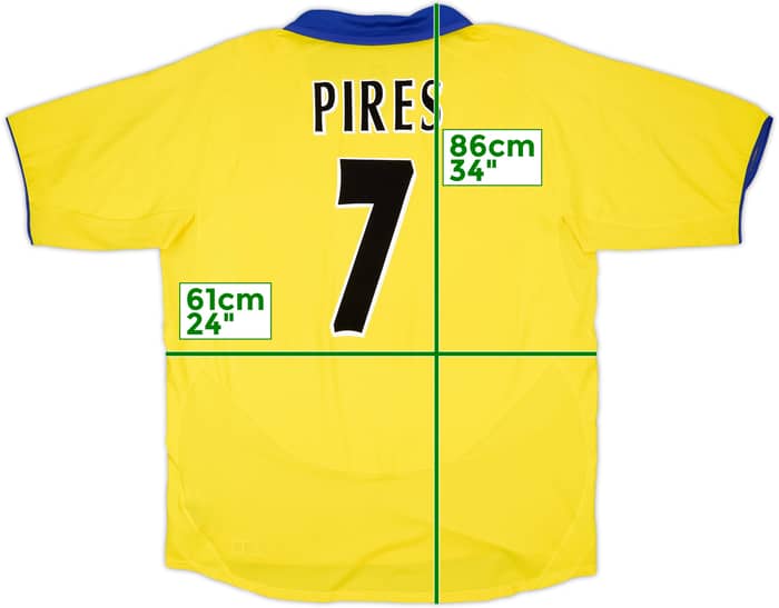 2003-05 Arsenal Away Shirt Pires #7 - 8/10 - (XL)