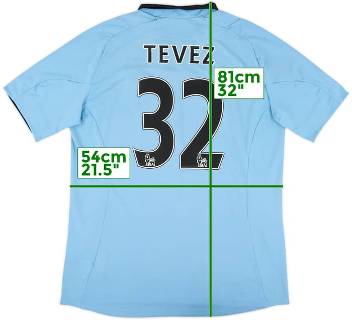 2012-13 Manchester City Home Shirt Tevez #32 - 7/10 - (L)