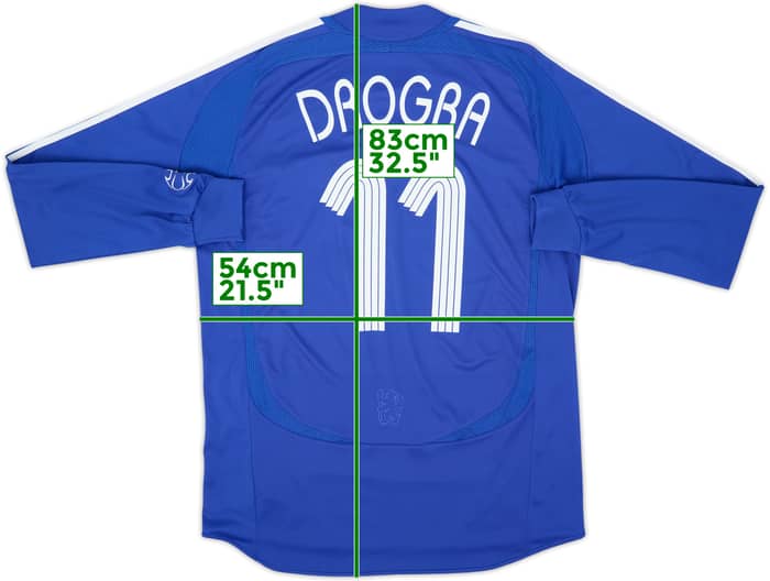 2006-08 Chelsea Home Shirt Drogba #11 - 6/10 - (L)