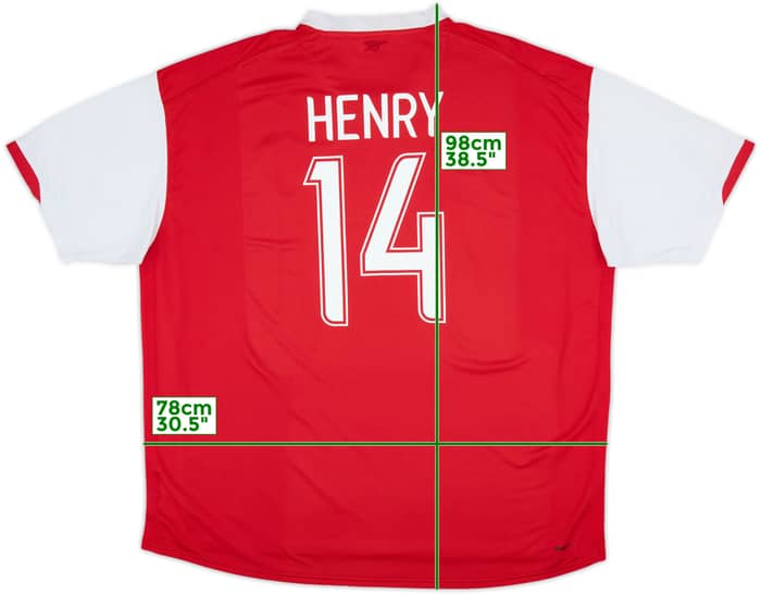 2006-08 Arsenal Home Shirt Henry #14 - 6/10 - (3XL)