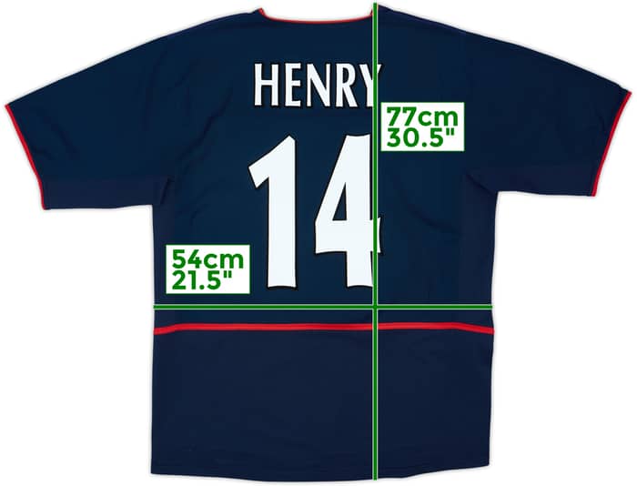 2002-04 Arsenal Away Shirt Henry #14 - 8/10 - (XXL)