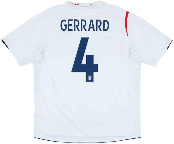 2005-07 England Home Shirt Gerrard #4 - 6/10 - (XXL)