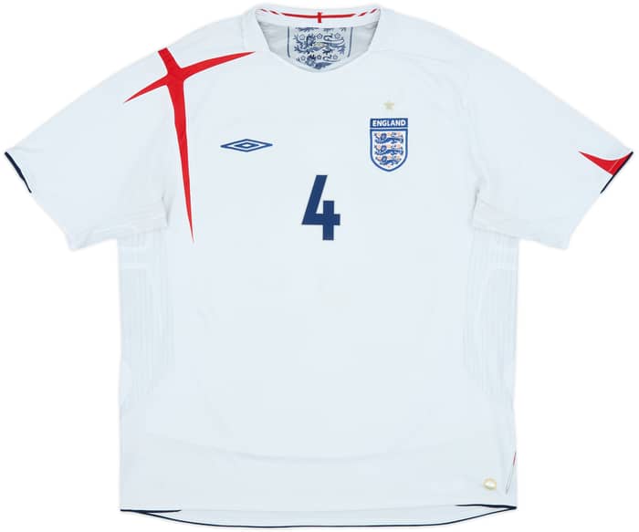 2005-07 England Home Shirt Gerrard #4 - 6/10 - (XXL)