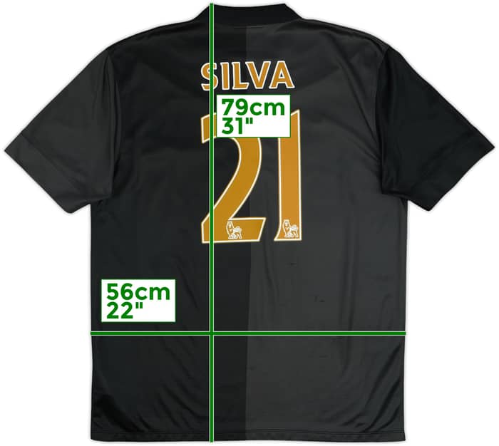 2013-14 Manchester City Away Shirt Silva #21 - 8/10 - (L)