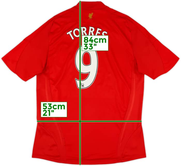 2008-10 Liverpool Home Shirt Torres #9 - 7/10 - (L)