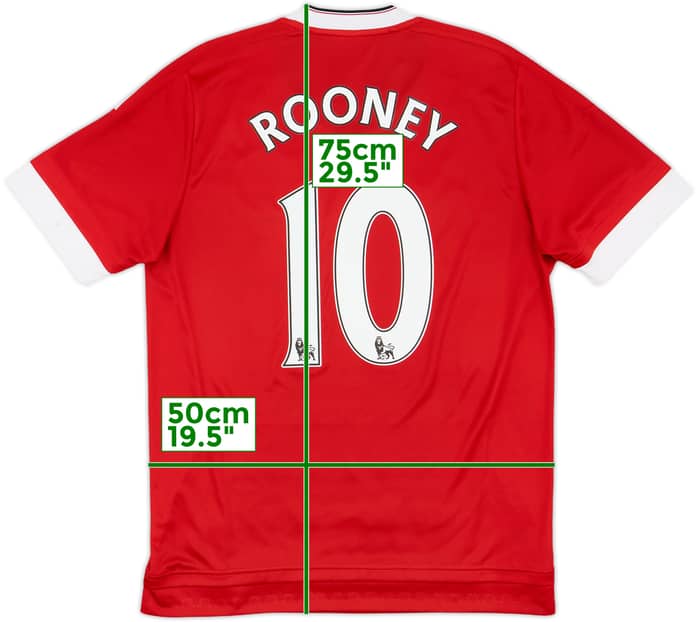 2015-16 Manchester United Home Shirt Rooney #10 - 5/10 - (M)