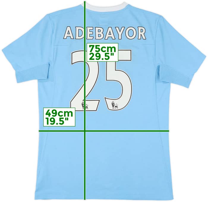 2009-10 Manchester City Home Shirt Adebayor #25 - 6/10 - (M)