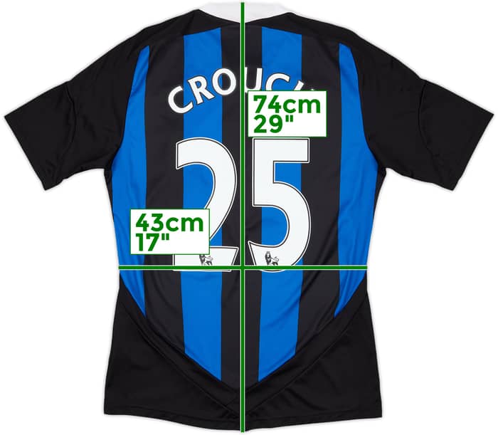 2011-12 Stoke City Away Shirt Crouch #25 - 8/10 - (S)