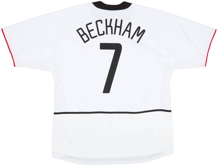 2002-03 Manchester United Away Shirt Beckham #7 - 8/10 - (XL)