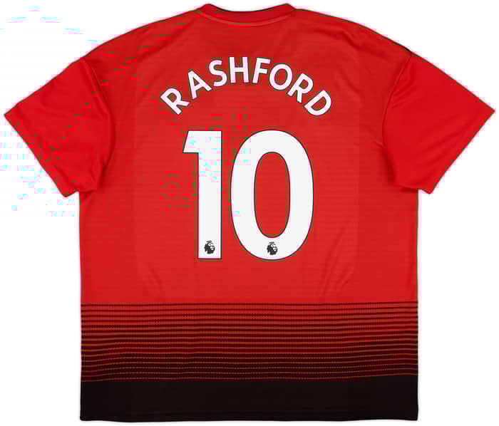 2018-19 Manchester United Home Shirt Rashford #10 - 7/10 - (XL)