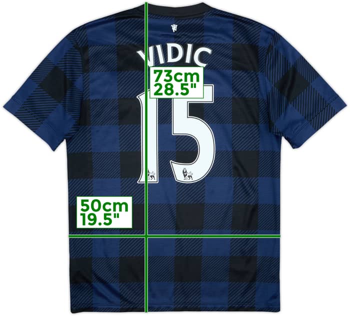 2013-14 Manchester United Away Shirt Vidic #15 - 6/10 - (M)