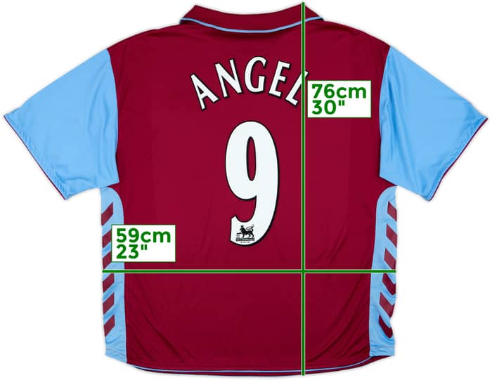 2006-07 Aston Villa Home Shirt Angel #9 - 7/10 - (XL)