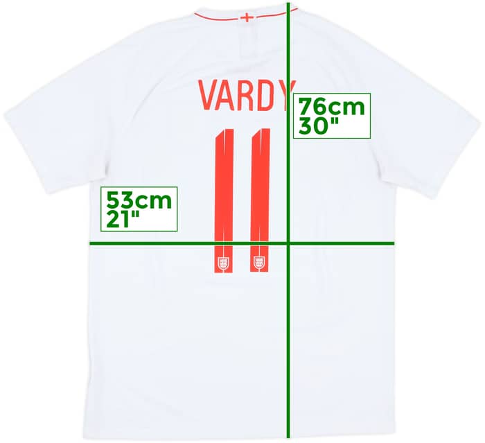 2018-19 England Home Shirt Vardy #11 - 6/10 - (L)