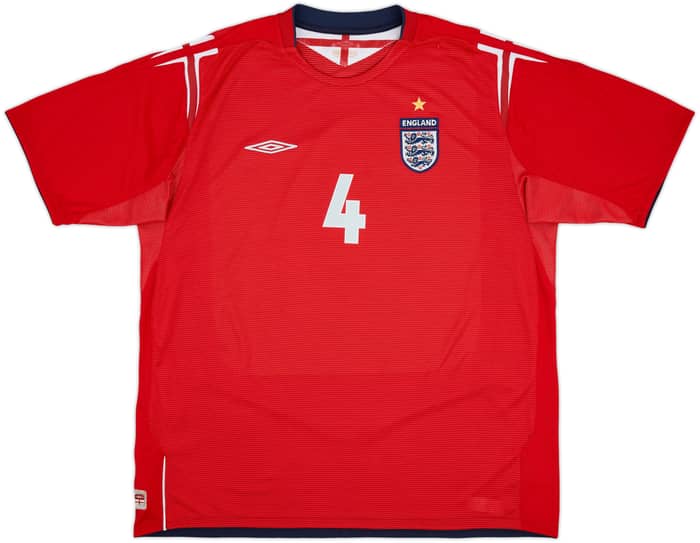 2004-06 England Away Shirt Gerrard #4 - 6/10 - (XXL)