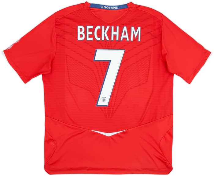 2008-10 England Away Shirt Beckham #7 - 6/10 - (XL)