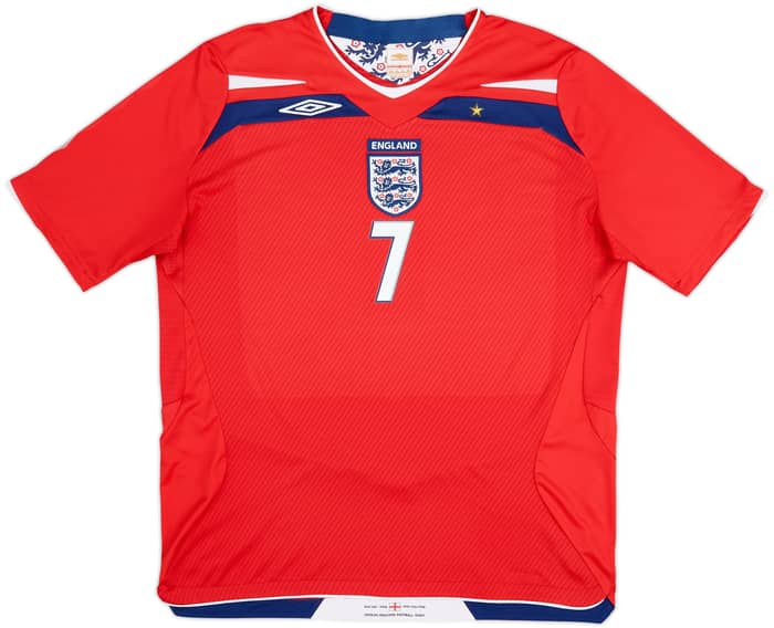 2008-10 England Away Shirt Beckham #7 - 6/10 - (XL)