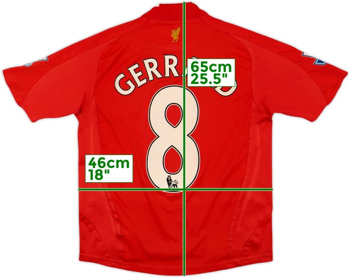 2008-10 Liverpool Home Shirt Gerrard #8 - 6/10 - (M.Boys)