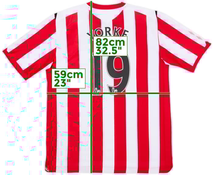 2008-09 Sunderland Home Shirt Yorke #19 - 7/10 - (XXL)