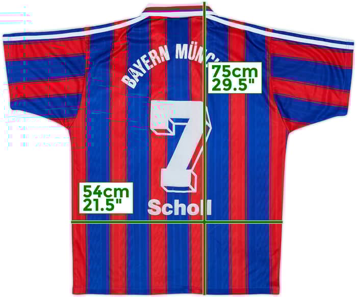 1995-97 Bayern Munich Home Shirt Scholl #7 - 4/10 - (L)