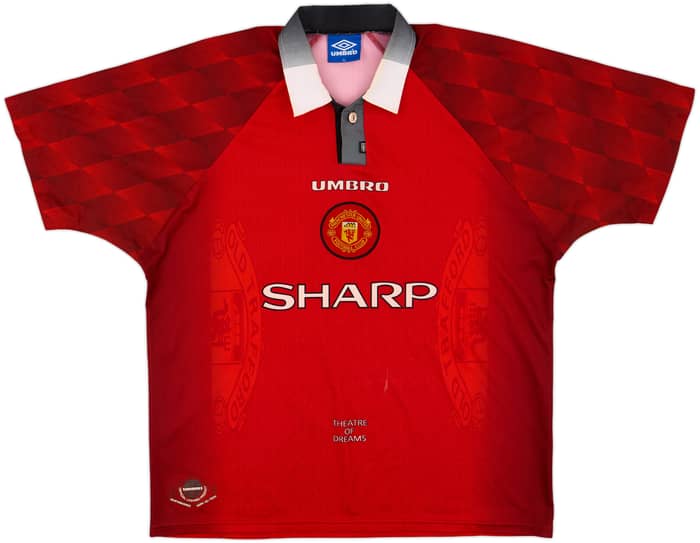 1996-98 Manchester United Home Shirt Beckham #10 - 6/10 - (XL)