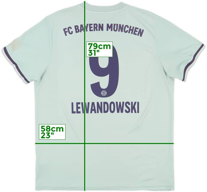 2018-19 Bayern Munich Away Shirt Lewandowski #9 - 6/10 - (XL)