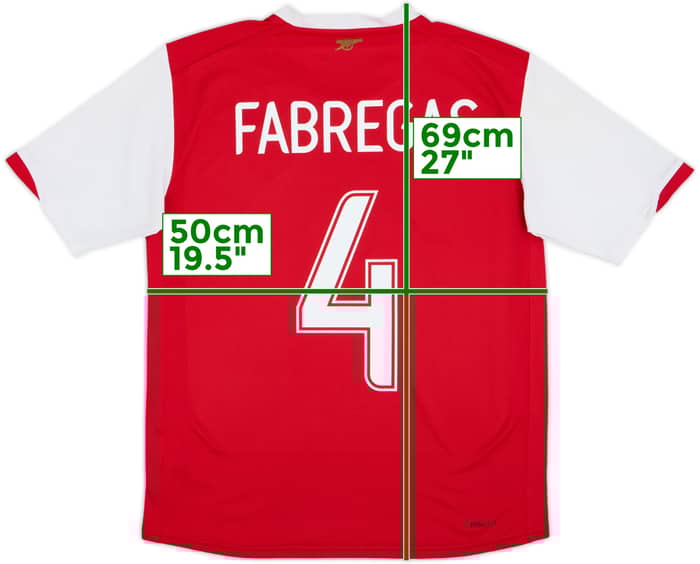 2006-08 Arsenal Home Shirt Fabregas #4 - 7/10 - (XL.Boys)