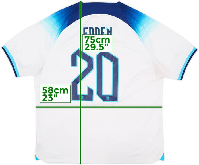 2022-23 England Home Shirt Foden #20 - 5/10 - (XL)