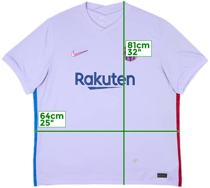 2021-22 Barcelona Away Shirt - 7/10 - (XXL)