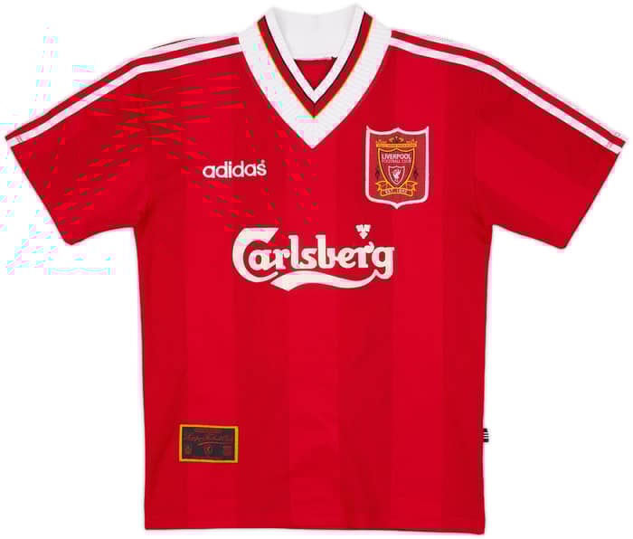 1995-96 Liverpool Home Shirt Rush #9 - 8/10 - (S)