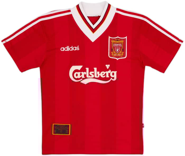 1995-96 Liverpool Home Shirt Rush #9 - 8/10 - (S)