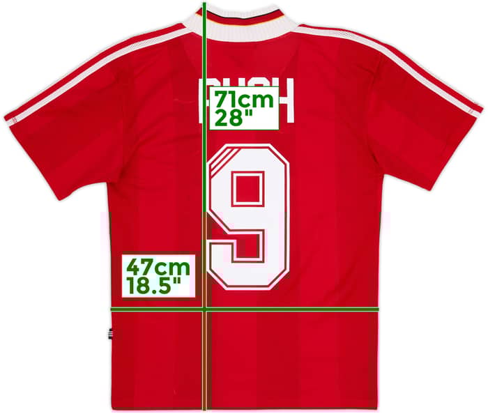 1995-96 Liverpool Home Shirt Rush #9 - 8/10 - (S)