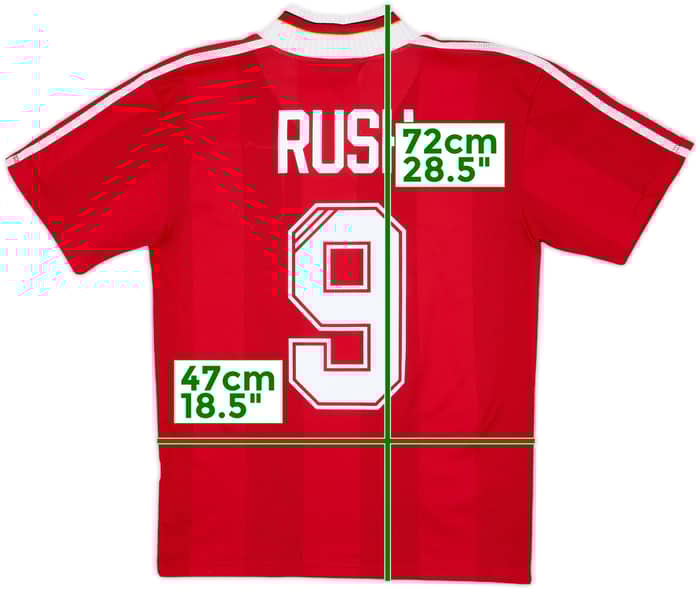 1995-96 Liverpool Home Shirt Rush #9 - 8/10 - (S)