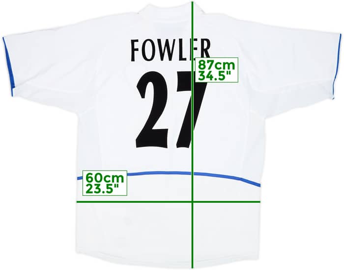 2002-03 Leeds United Home Shirt Fowler #27 - 9/10 - (XL)