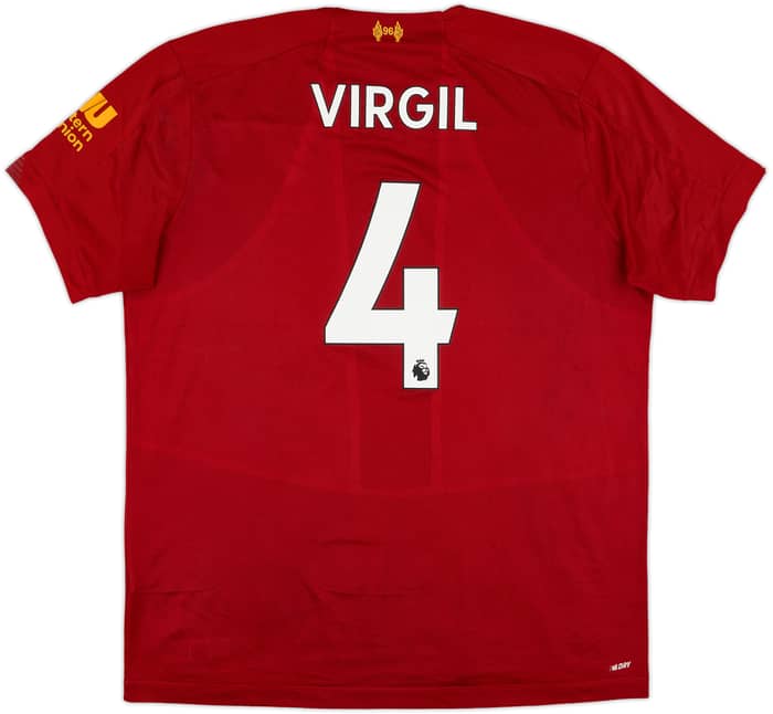 2019-20 Liverpool Home Shirt Virgil #4 - 5/10 - (XL)
