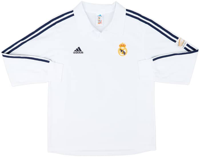 2001 Real Madrid Home L/S Shirt Raul #7 - 8/10 - (M)